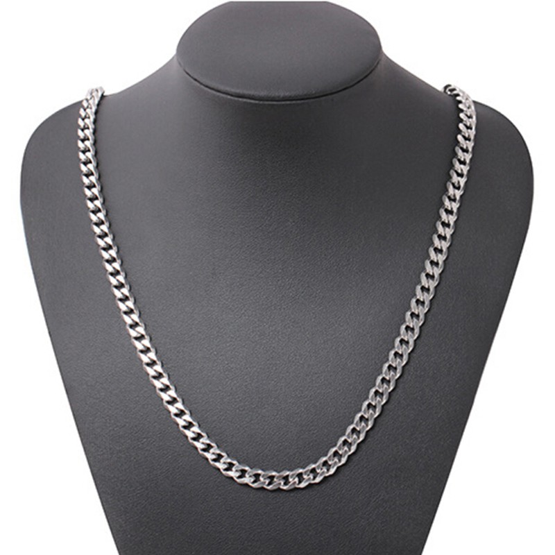 Vòng cổ Inox Phong Cách Hip Hop Cho Nam, Kích Thước 4-6mm