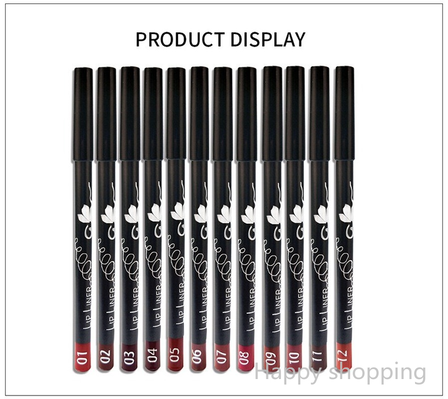 (Hàng Mới Về) Set 12 Chì Kẻ Viền Môi Đa Năng Chống Nước Tiện Dụng | BigBuy360 - bigbuy360.vn