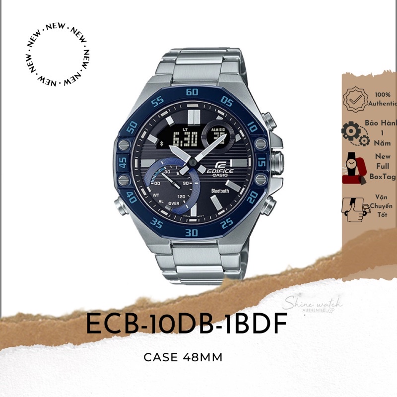 Đồng Hồ Nam Casio Edifice ECB-10DB-1BDF Kết Nối Điện Thoại Case 48mm