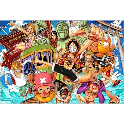 [ORDER]Bộ xếp hình 1000 miếng hình Đảo Hải Tặc One Piece size 75x50cm