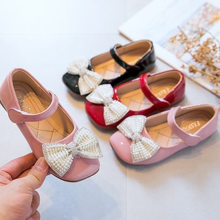 Giày công chúa xinh xắn cho bé👞Giày búp bê mũi vuông đính nơ xinh xắn cho bé gái 2-13 tuổi