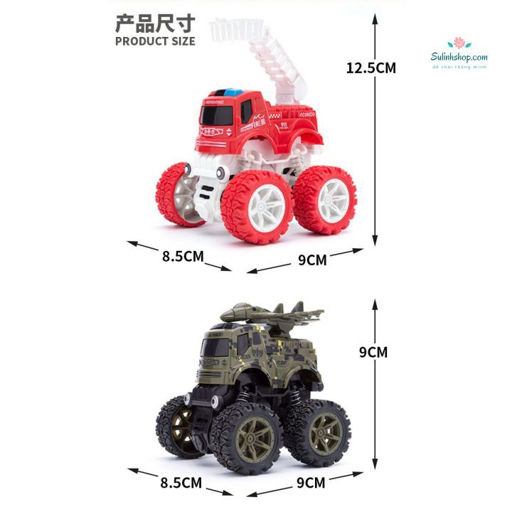 (HÀNG XỊN) Ô tô đồ chơi địa hình, xe cần cẩu, xe cứu hỏa, xe quân sự, xe đua địa hình, chạy quán tính nhiều màu sắc