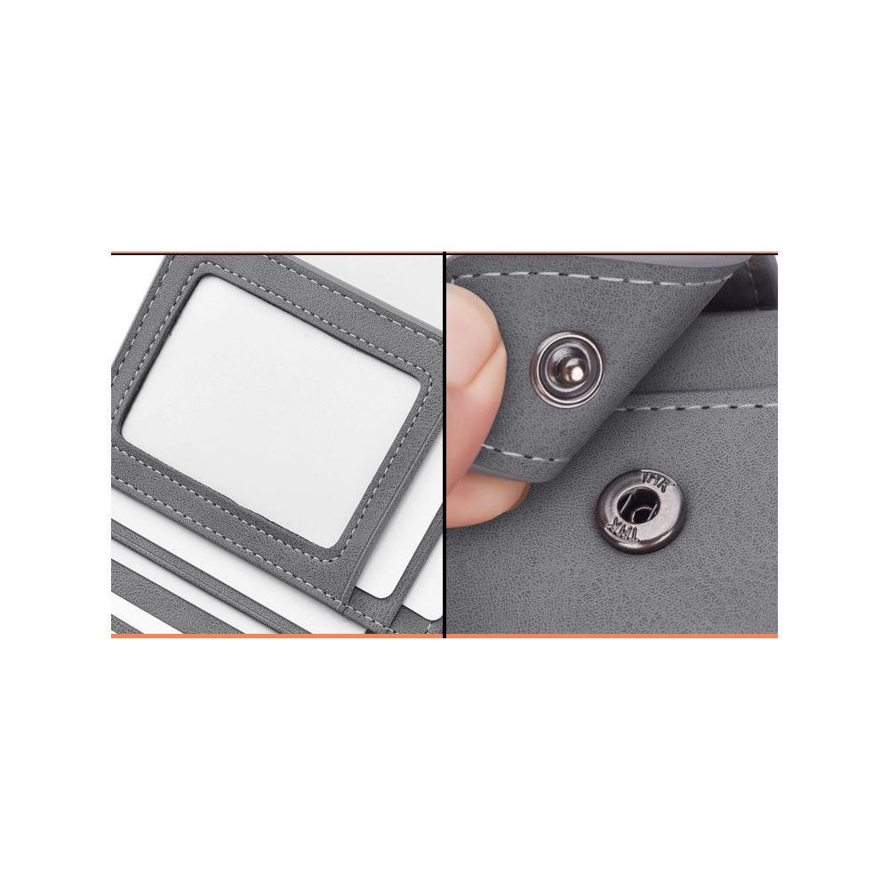 Ví Ngắn Đựng Bằng Lái Xe Có Khóa Kéo Đa Năng Phong Cách Hàn Quốc Thời Trang Cho Nam