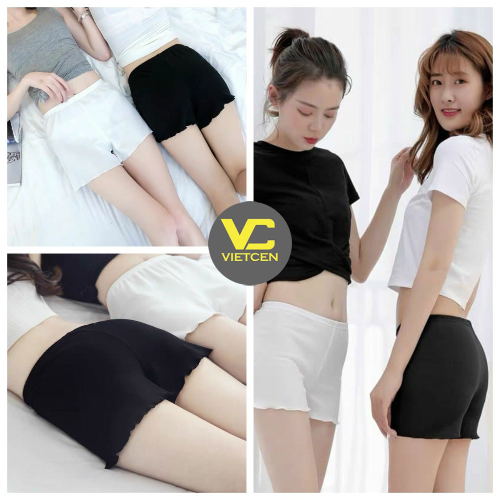 Quần mặc trong váy nữ kiểu đùi ngắn chất thun cotton co dãn mát mẻ - VIETCEN