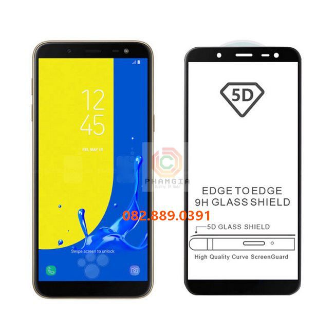 Kính cường lực Samsung J6 prime full màn, full keo, không li ti