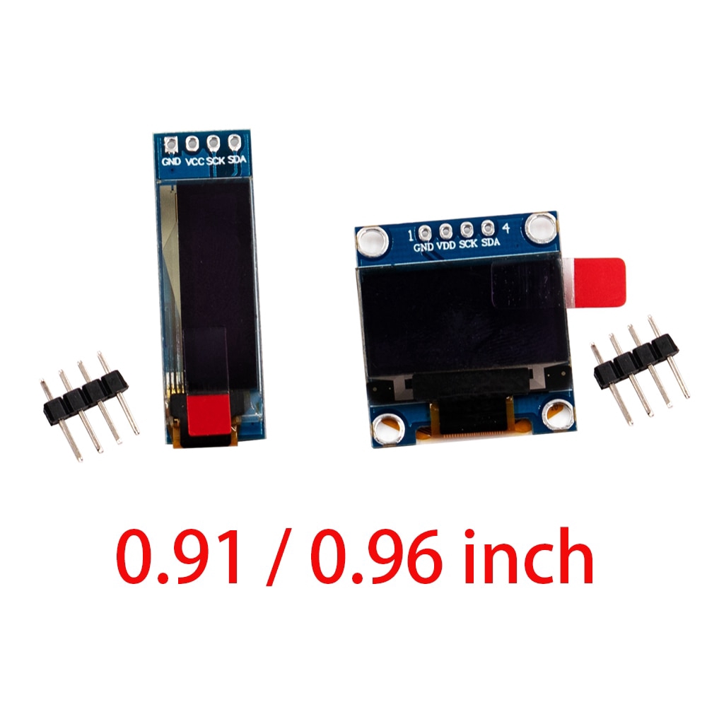 Mô đun màn hình OLED 0.91 0.96 inch 128X64 I2C SSD1306 12864 LCD bảng mạch màn hình GND VCC SCL SDA cho Arduino