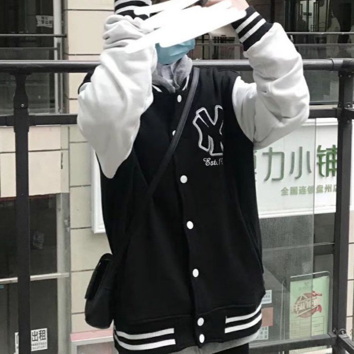 Áo khoác bóng chày dáng rộng thời trang cho nam nữ