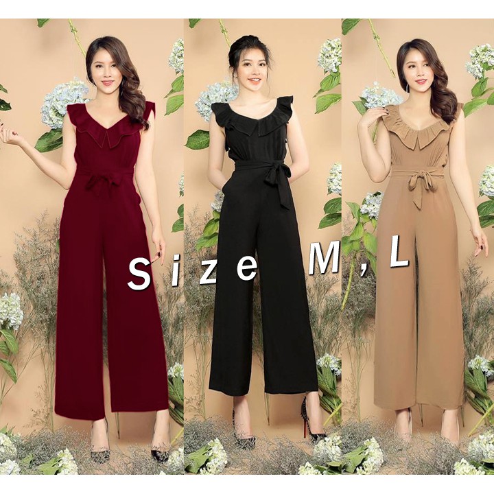 Jum dài cổ bèo thắt nơ eo xinh xắn