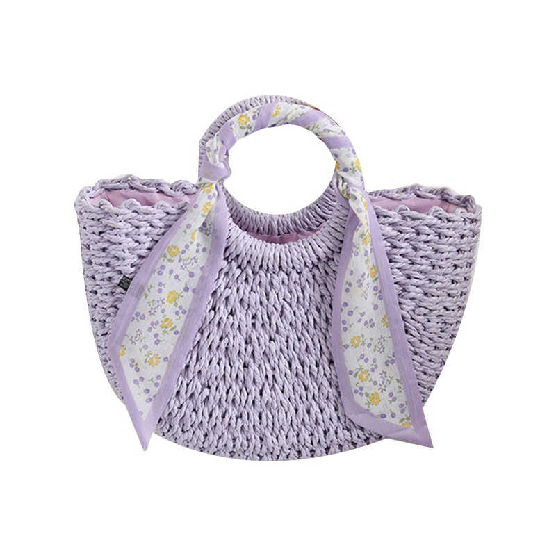 Túi Xách Tote Đan Lát Ngăn Rộng Phong Cách Boho Cho Nữ