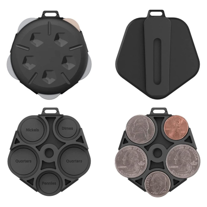 Hộp Đựng Tiền Xu 5 Ngăn Tiện Lợi Cho Xe Ô Tô