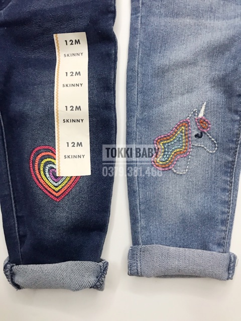 Quần jeans skinny co giãn cho bé gái