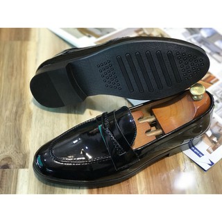 Giày lười nam đế kép da bóng lịch lãm