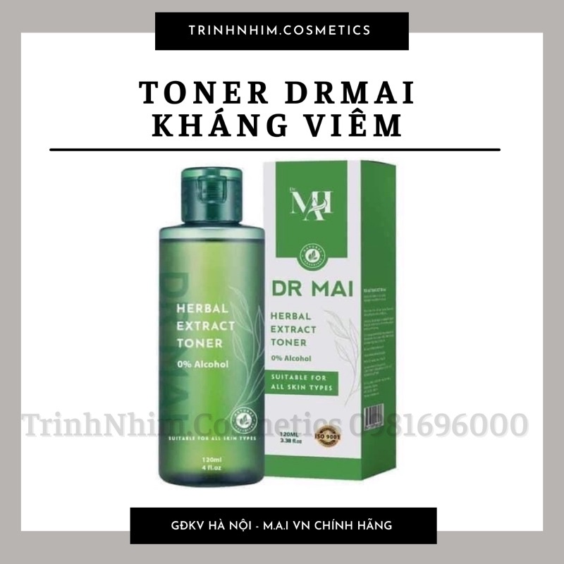 Toner Dr.Mai Herbal Extract Cân bằng độ PH, Nước hoa hồng cân bằng da.