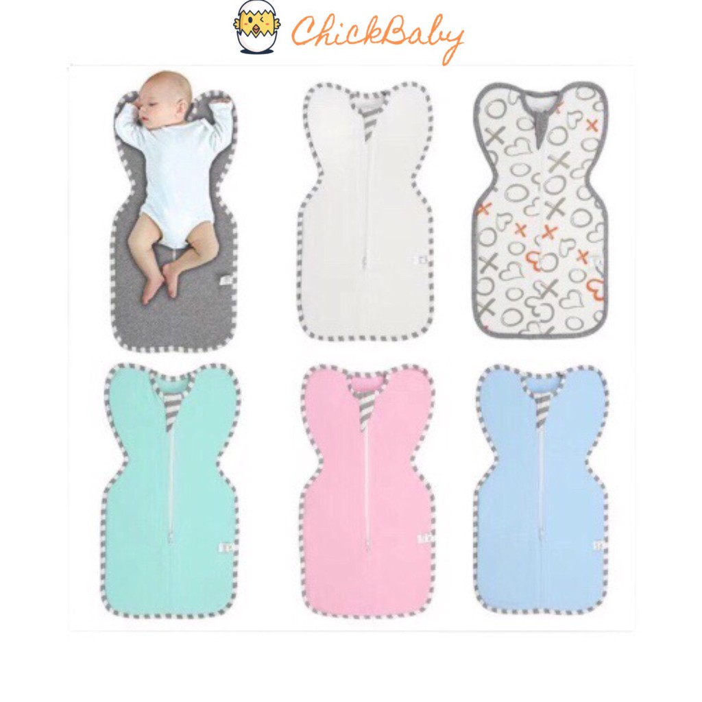 Nhộng chũn cho bé, ủ kén sơ sinh, nhộng quấn CHICKBABY giúp bé ngủ ngon Size S M