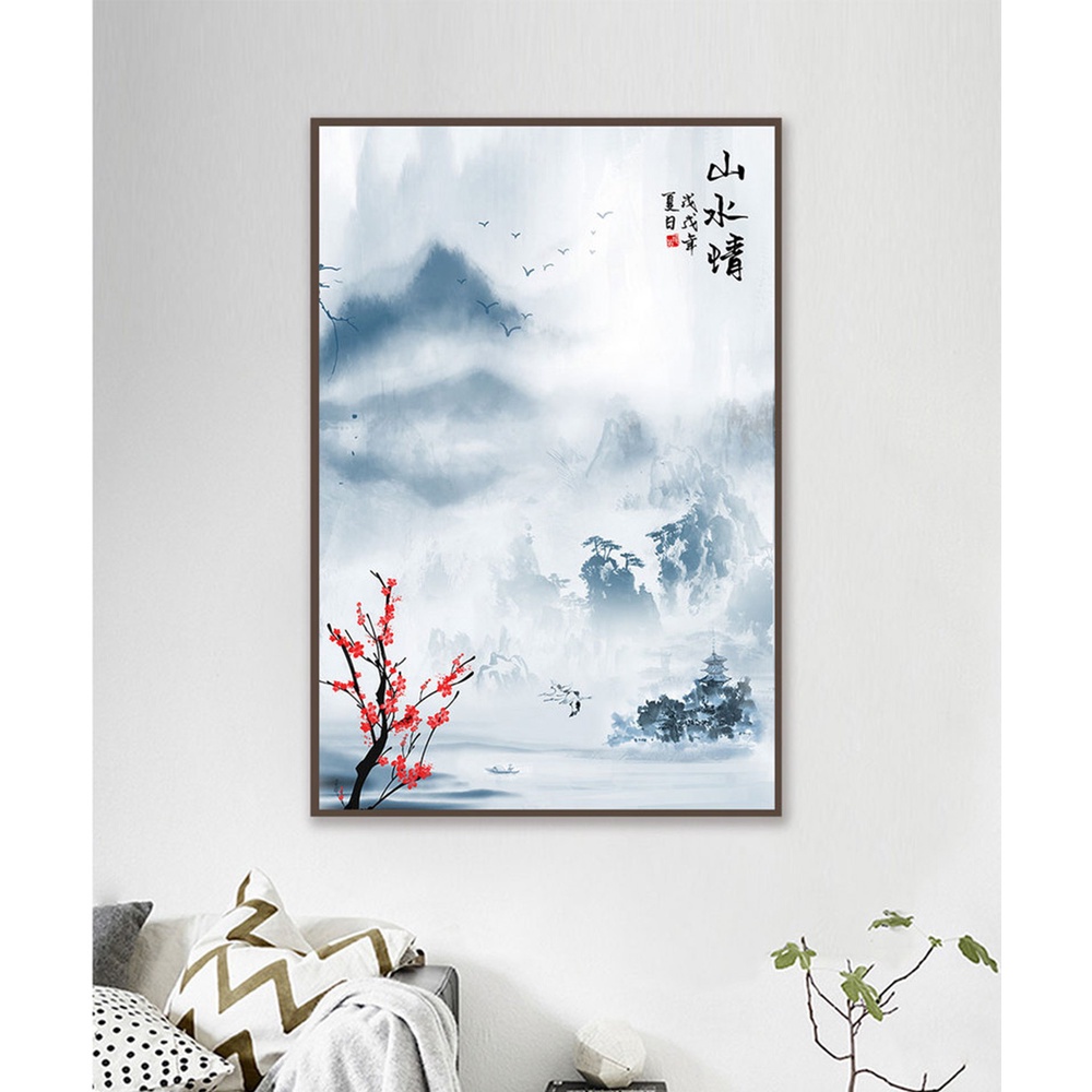 In hình ép gỗ Laminate TRANH TRUNG QUỐC - Mẫu 41 (1 HCN 40x60, 50x75, 60x90). In ảnh theo yêu cầu