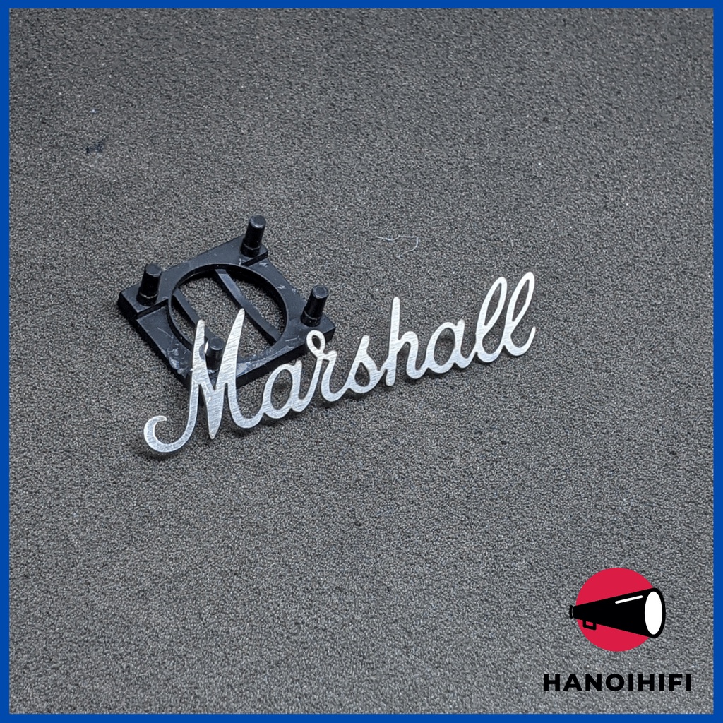 Logo marshall, chữ marshall, chữ inox cắt bằng laser siêu chuẩn, siêu đẹp từ shop hà nội hifi