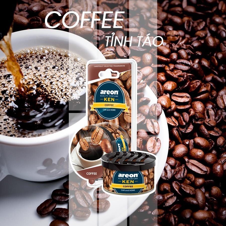 Sáp Thơm Areon Hương Coffee Sữa  - Nước Hoa Ô Tô Areon Khử Mùi Xe Hơi Cao Cấp - Areon Ken AKB09