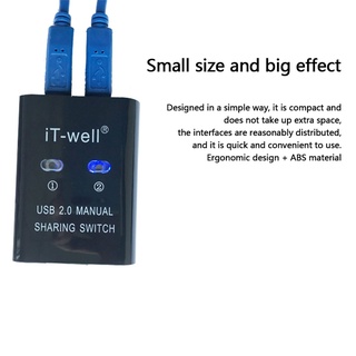 Bộ Chia USB Máy In KVM Switch 2 PC Sharing 1 Cổng USB