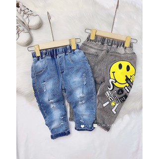 (Hàng Có Sẵn)(12-26kg) Quần Jean Bé Trai Siêu mềm , Có Giãn Tốt