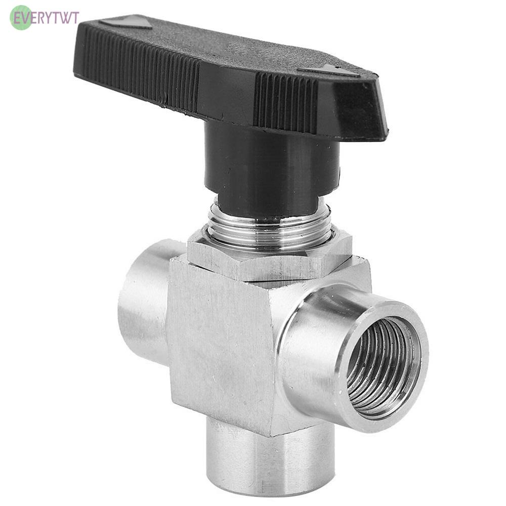 3 Way Ball Valve 304 Stainless Steel BSPP Female Thread Valve For Water(in stock）