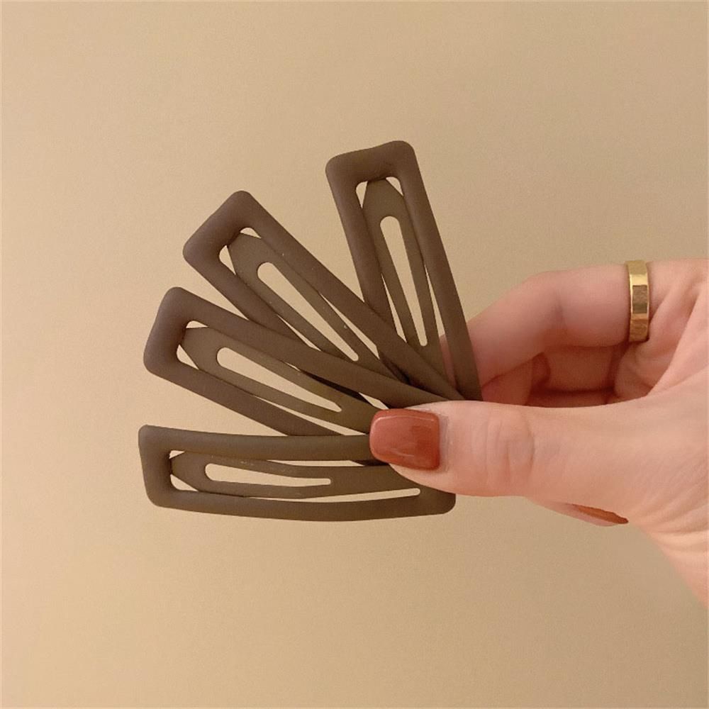 Kẹp tóc hình chữ nhật màu xám/ đen thời trang cho nữ