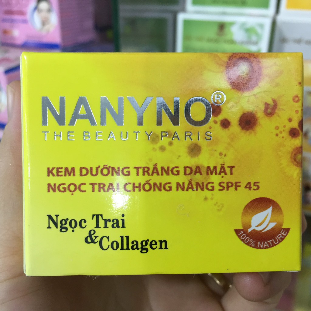 Kem trắng da chống nắng 12g nanyno giá bao bì 132k