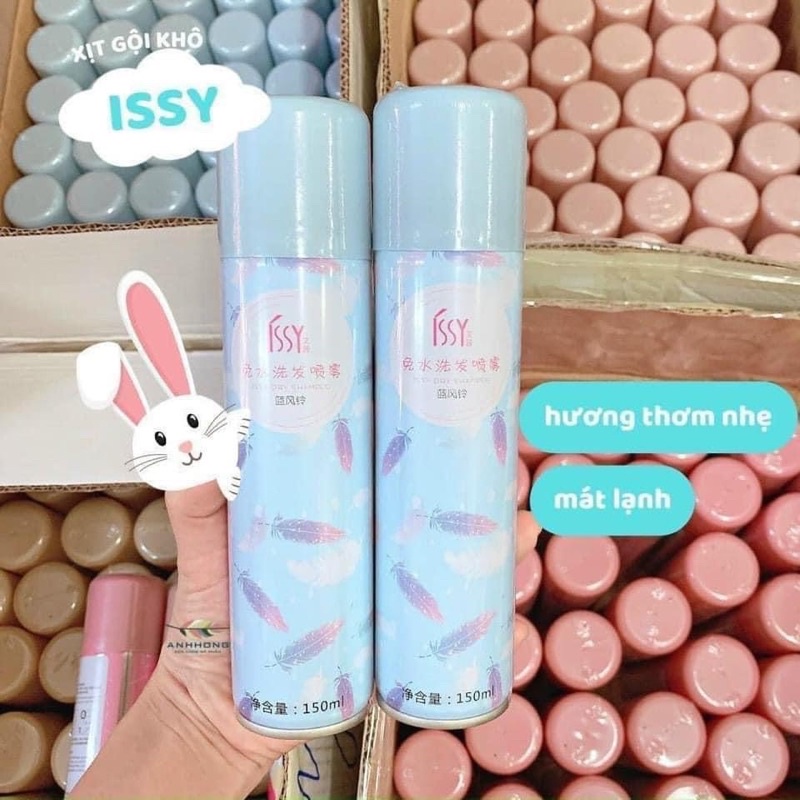 Xịt Gội Khô ISSY Cấp Tốc Giúp Tóc Bồng Bềnh Suốt 8 Tiếng