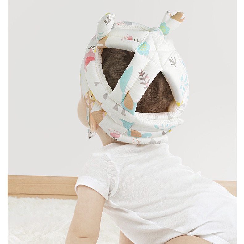 ⭐Mẫu có 2 tai⭐Mũ bảo hiểm cho bé tập bò,tập đi,siêu nhẹ,siêu thoáng,điều chỉnh theo kích thước vòng đầu,Từ 6-36 tháng