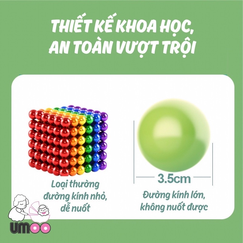 Bộ Xếp Hình Nam Châm Từ Tính Cao Cấp Umoo