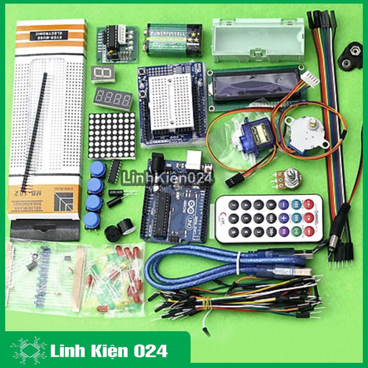 Combo Bộ Kit Học Tập Arduino Uno R3 V1 Cơ Bản (BH 06 Tháng)