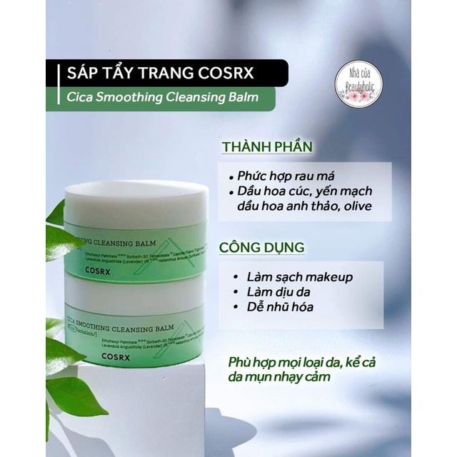 Sáp tẩy trang COSRX CICA SMOOTHING CLEANSING BALM