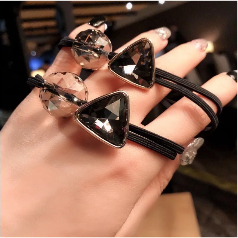 Dây buộc tóc đính đá hàn quốc giả kim cương cực kỳ sang trọng dành cho các quý cô