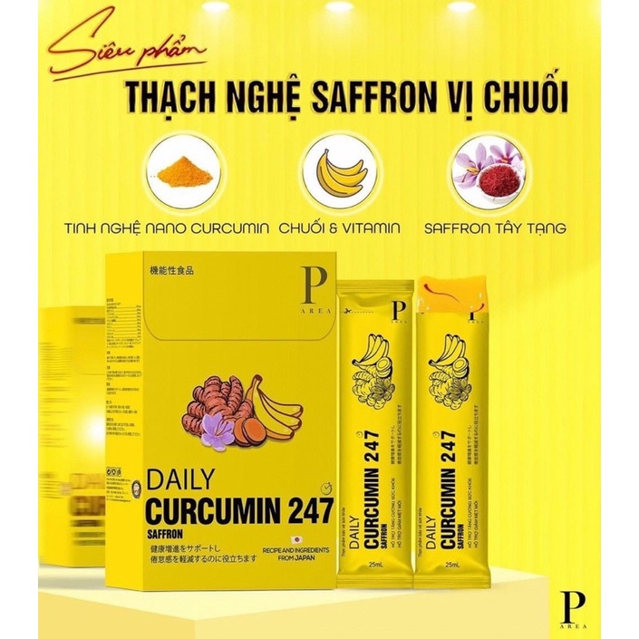 Thạch nghệ saffron 247 vị chuối Nhật Bản Daily Curcumin 247