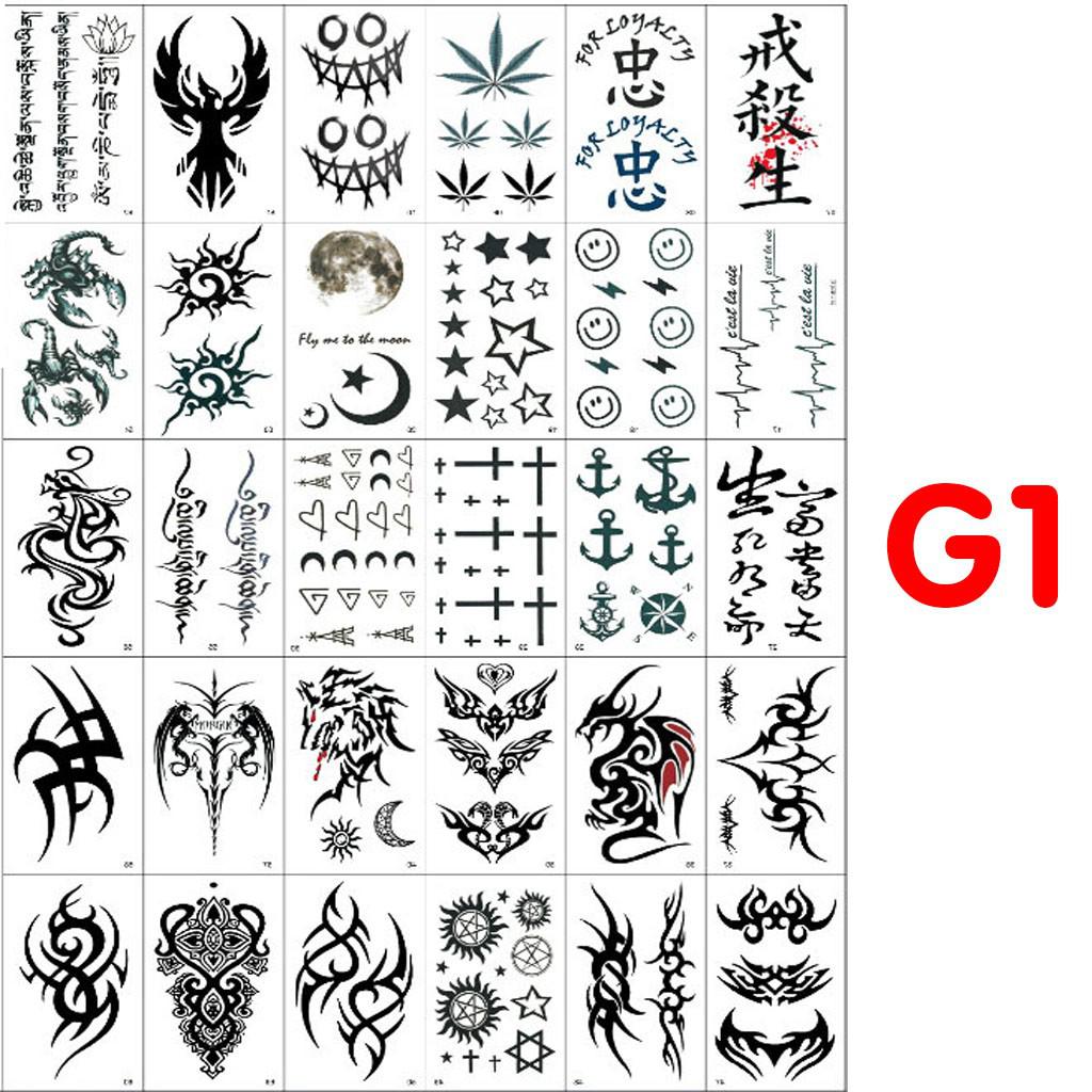 Bán Hình Xăm Dán Mini Chống Thấm Nước Combo 30 Tấm (10x6cm) | BigBuy360 - bigbuy360.vn