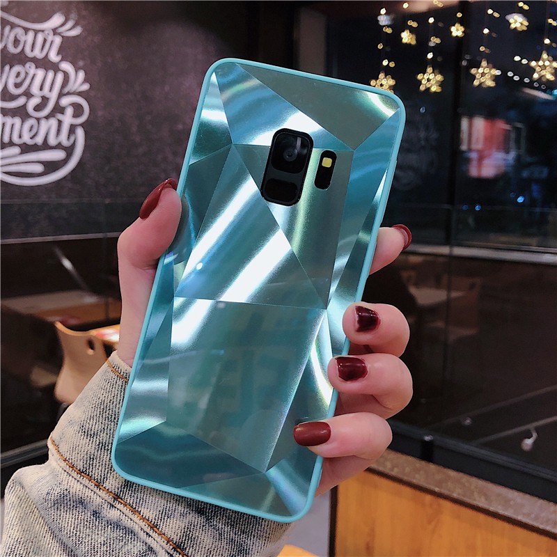 Ốp điện thoại tráng gương cá tính cho Samsung Galaxy S9 S8 S9+ S7 Edge A8 A6 Plus A9 2018
