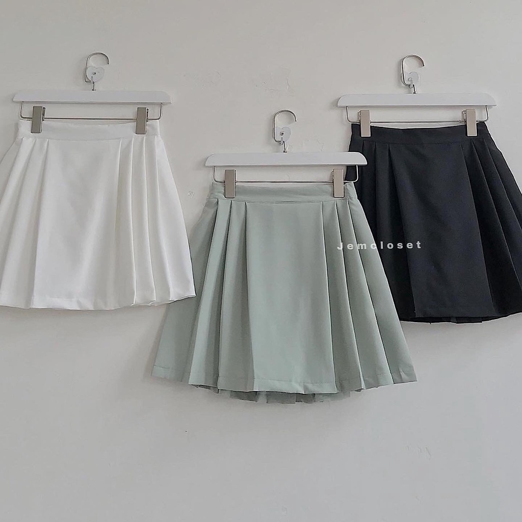 Chân Váy Xếp Ly Dễ Thương JEM CLOSET Chân Váy Tennis Có Quần Trong Kiểu Dáng Hàn Quốc Thoải Mái Năng Động Cá Tính 3192