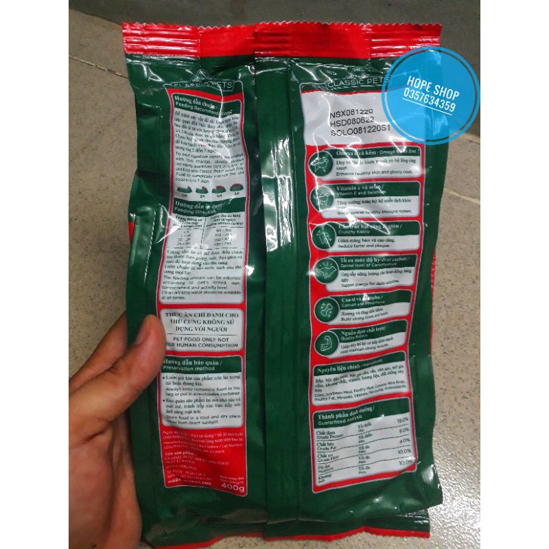 Thức ăn cho chó trưởng thành Classic Pet 400g