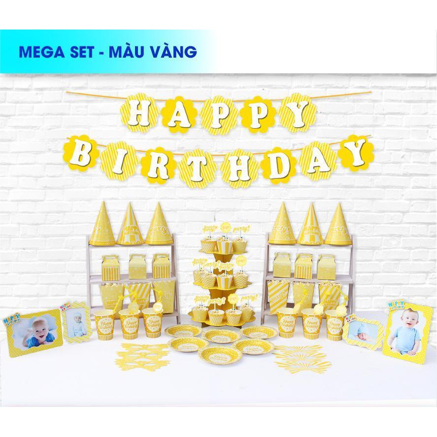 Set Bàn Tiệc Chủ Đề Màu Vàng