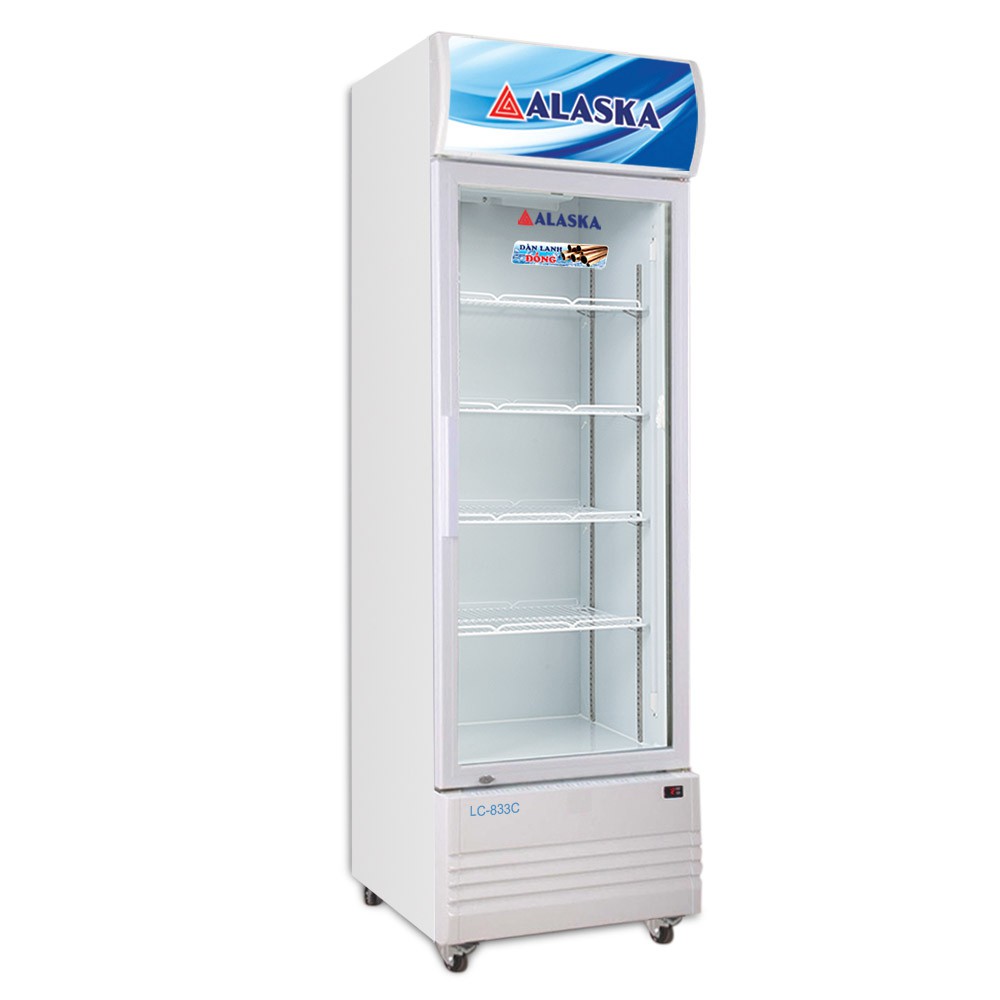 Tủ Mát Alaska LC-833C 500L, Dàn Đồng Cưỡng Bức, Kính Hút Chân Không