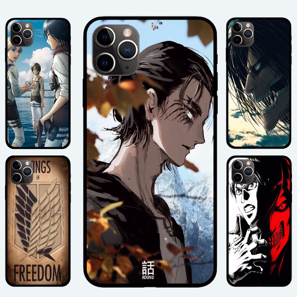 Ốp điện thoại mềm hình Attack On Titan thích hợp cho iPhone X Xsmax 11 Pro Max Xr 8 7 6 6s Plus