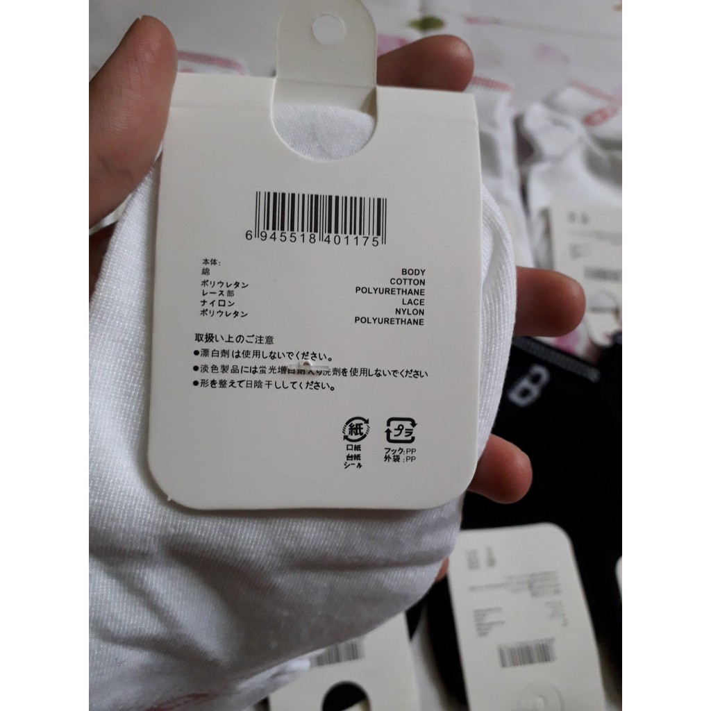 Tất nữ cổ ngắn chữ B Cotton Socks xuất Hàn, tất ngăn mùi mồ hôi chân hiệu quả