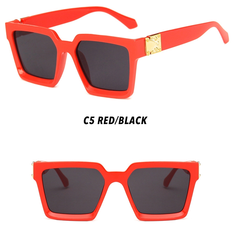 Kính Mát Gọng Vuông Cỡ Lớn Thời Trang Cho Nam Nữ