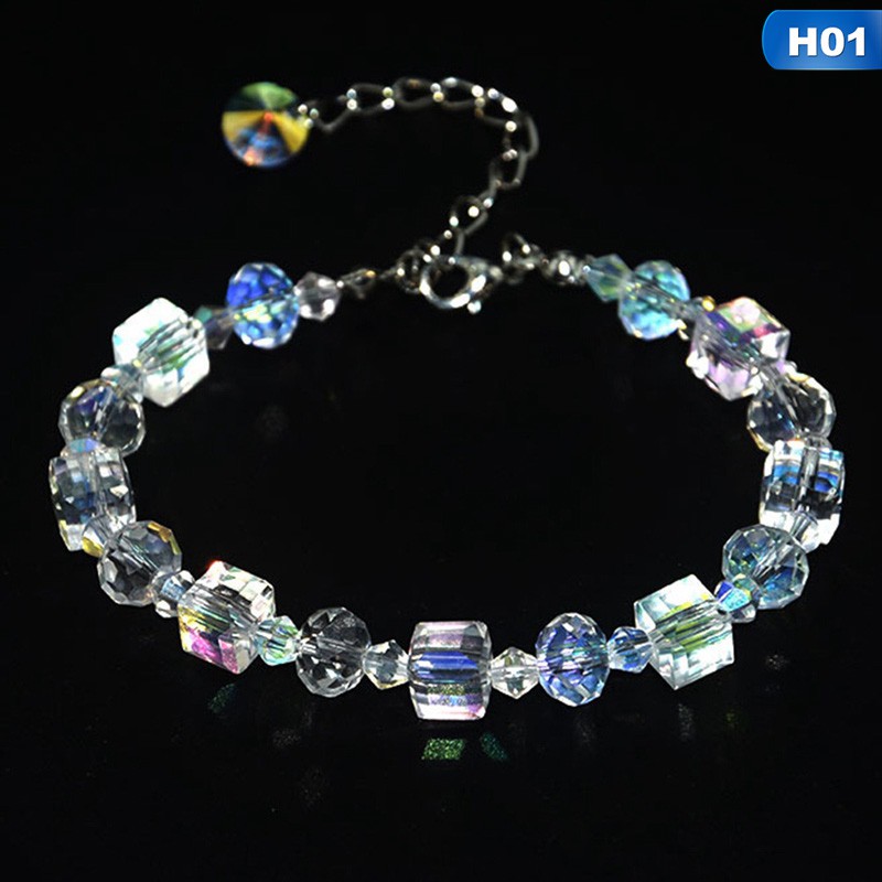 Vòng tay mạ vàng trắng 18k đính đá pha lê sang trọng