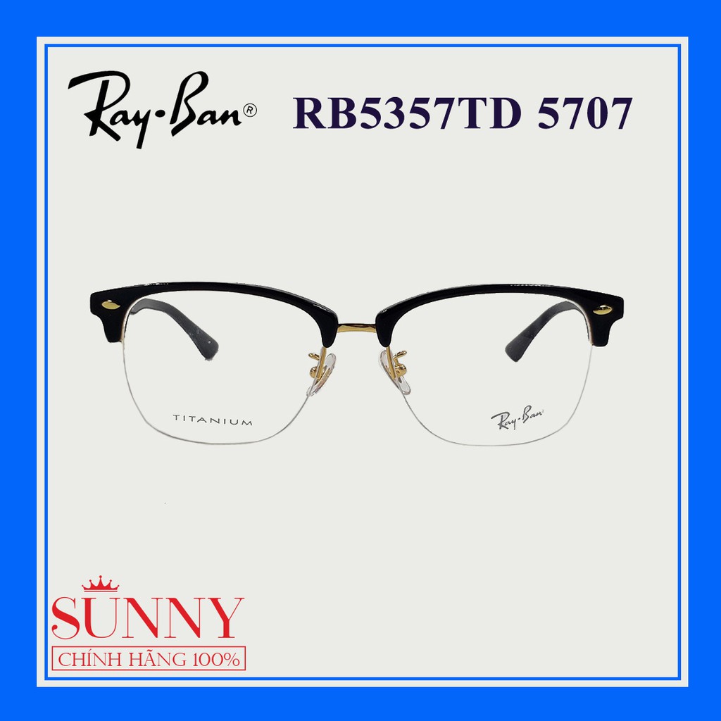 Gọng kính nam nữ Rayban chính hãng - RB5357TD (2 MÀU), thiết kế dễ đeo bảo vệ mắt