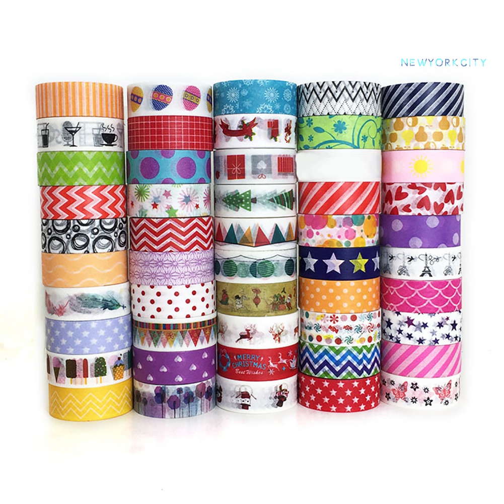 Cuộn Băng Dính Washi 500cm Họa Tiết Hoạt Hình Trang Trí Giáng Sinh