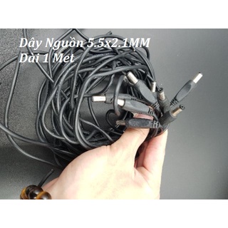 Combo 10 dây dc đực tháo nguồn 2a 5.5x2.1mm dài 1 mét❤️dây nguồn dc 5.5x2.1mm