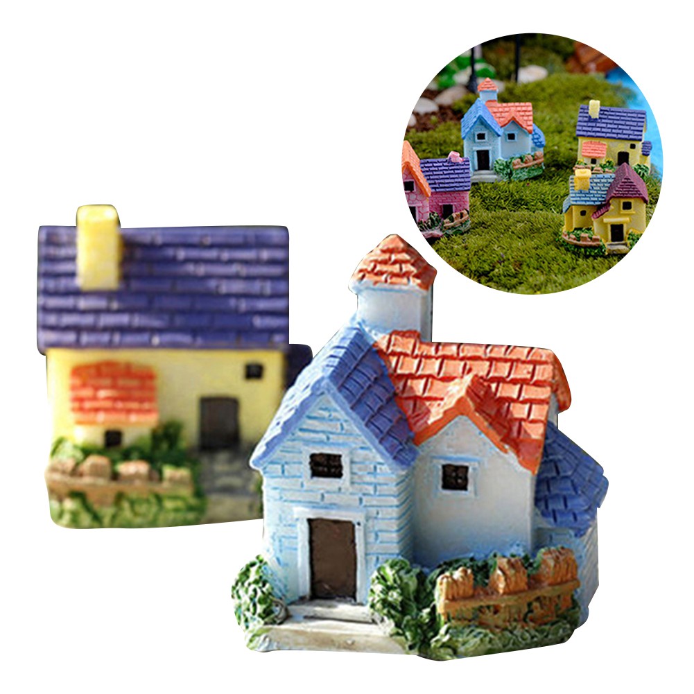 Nhà mini trang trí sân vườn búp bê hay chậu cây cảnh