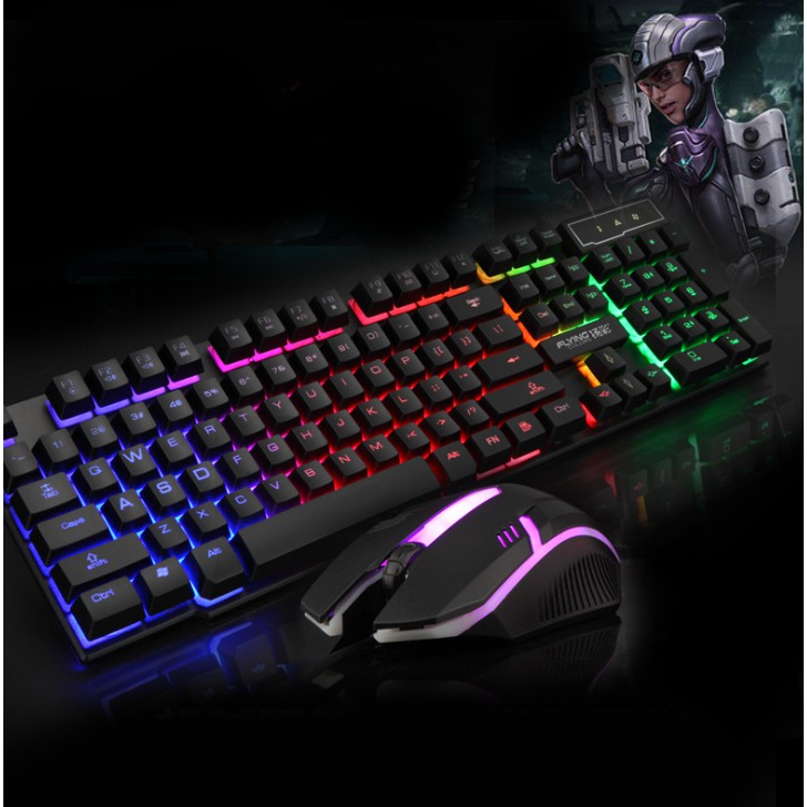 [COMBO GIÁ SỐC] Combo Bàn Phím Led Giả Cơ Led + Chuột Chơi Game Flying K8 3621 Chuyên Game - Kết Nối Cổng USB | BigBuy360 - bigbuy360.vn