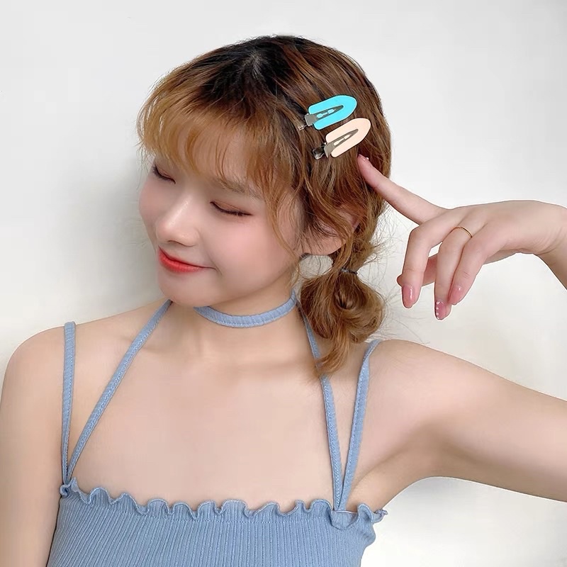 Kẹp nhựa màu sắc cố định tóc 1 cái
