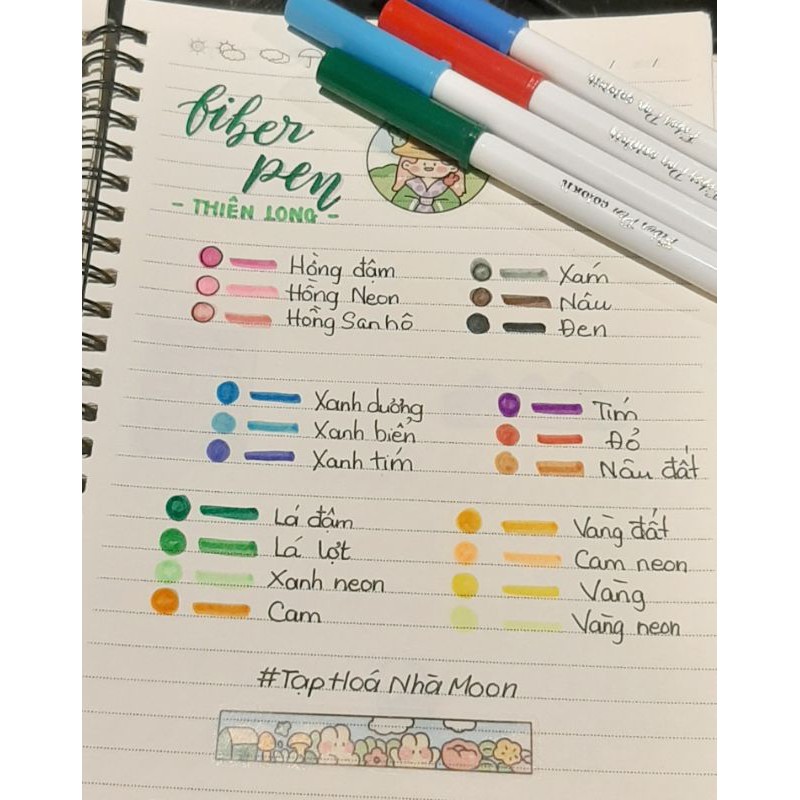 Bút Fiber Pen  dùng trang trí sổ tay